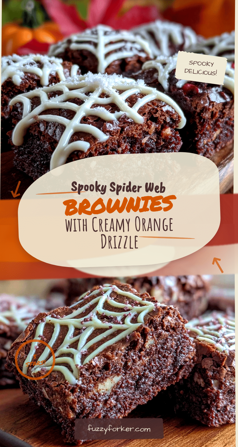 spooky spider web brownies recipe
