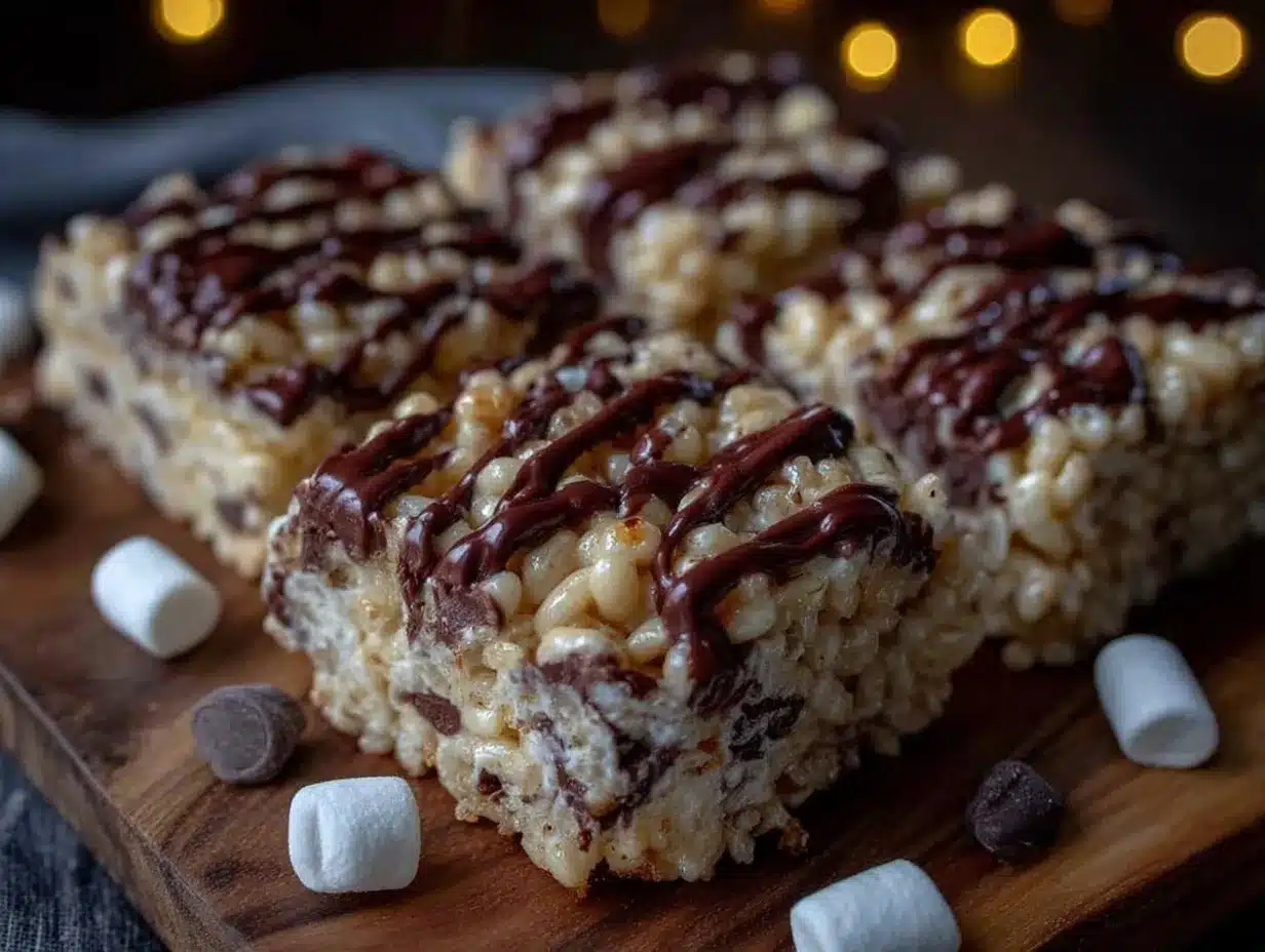 Ultimate Gooey S’mores Rice Krispie Treats preparation steps