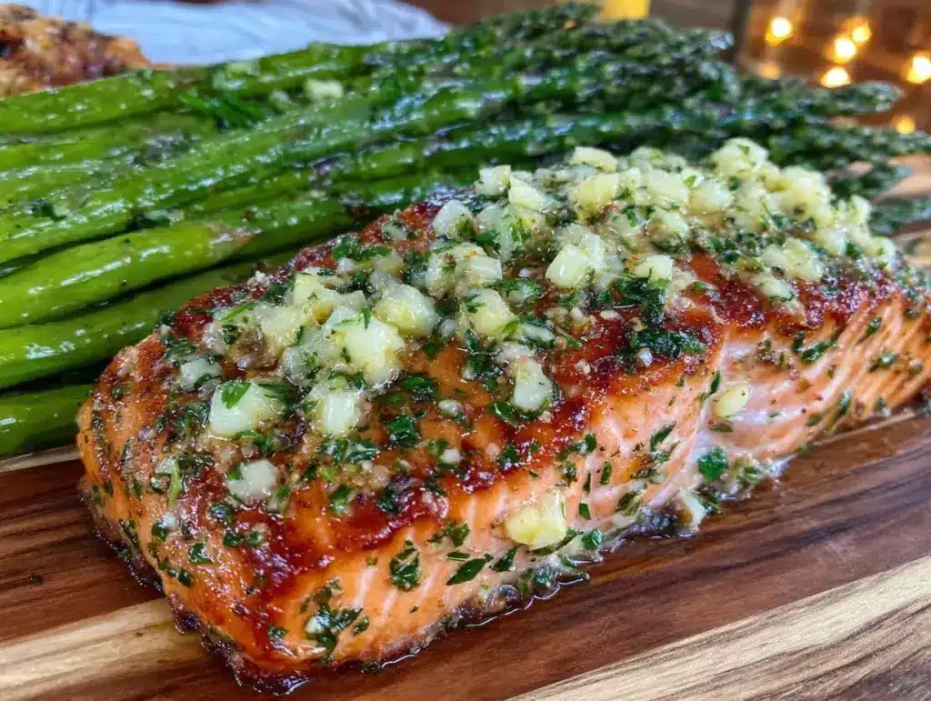 zesty baked lemon herb salmon - featured image