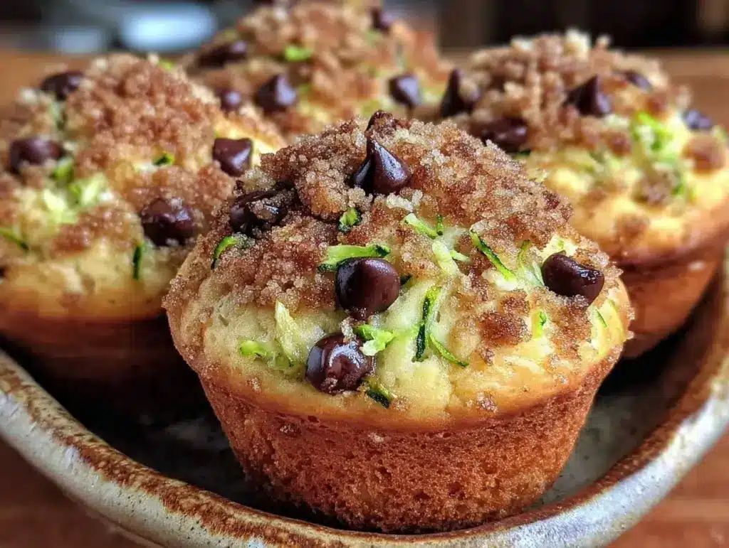 zucchini chocolate chip muffins - featured image