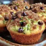 zucchini chocolate chip muffins - featured image