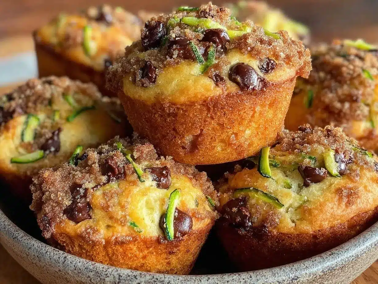 zucchini chocolate chip muffins preparation steps